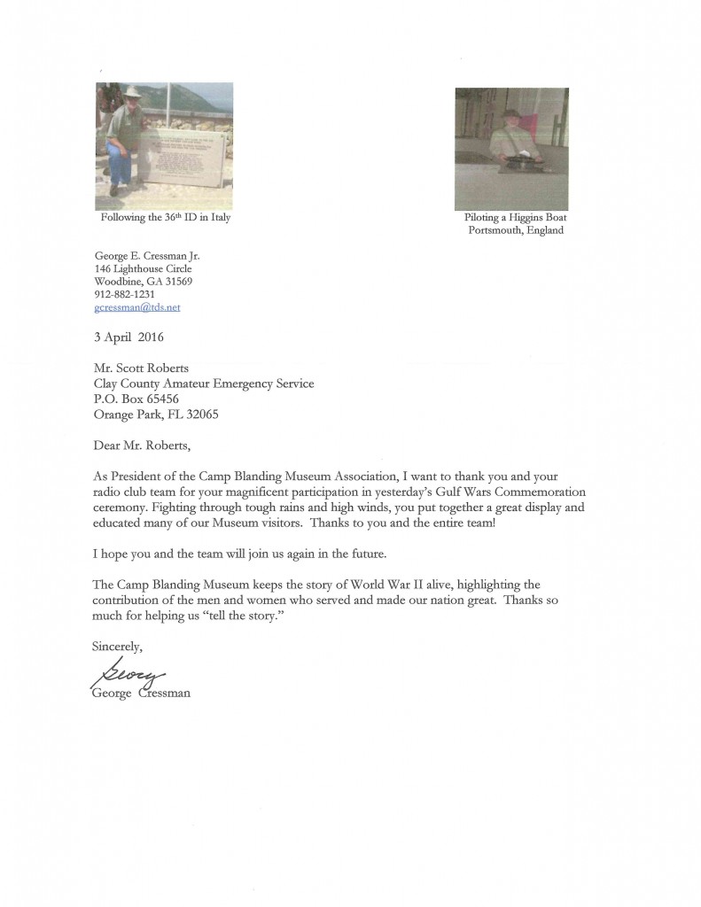 N4G Thank You Letter